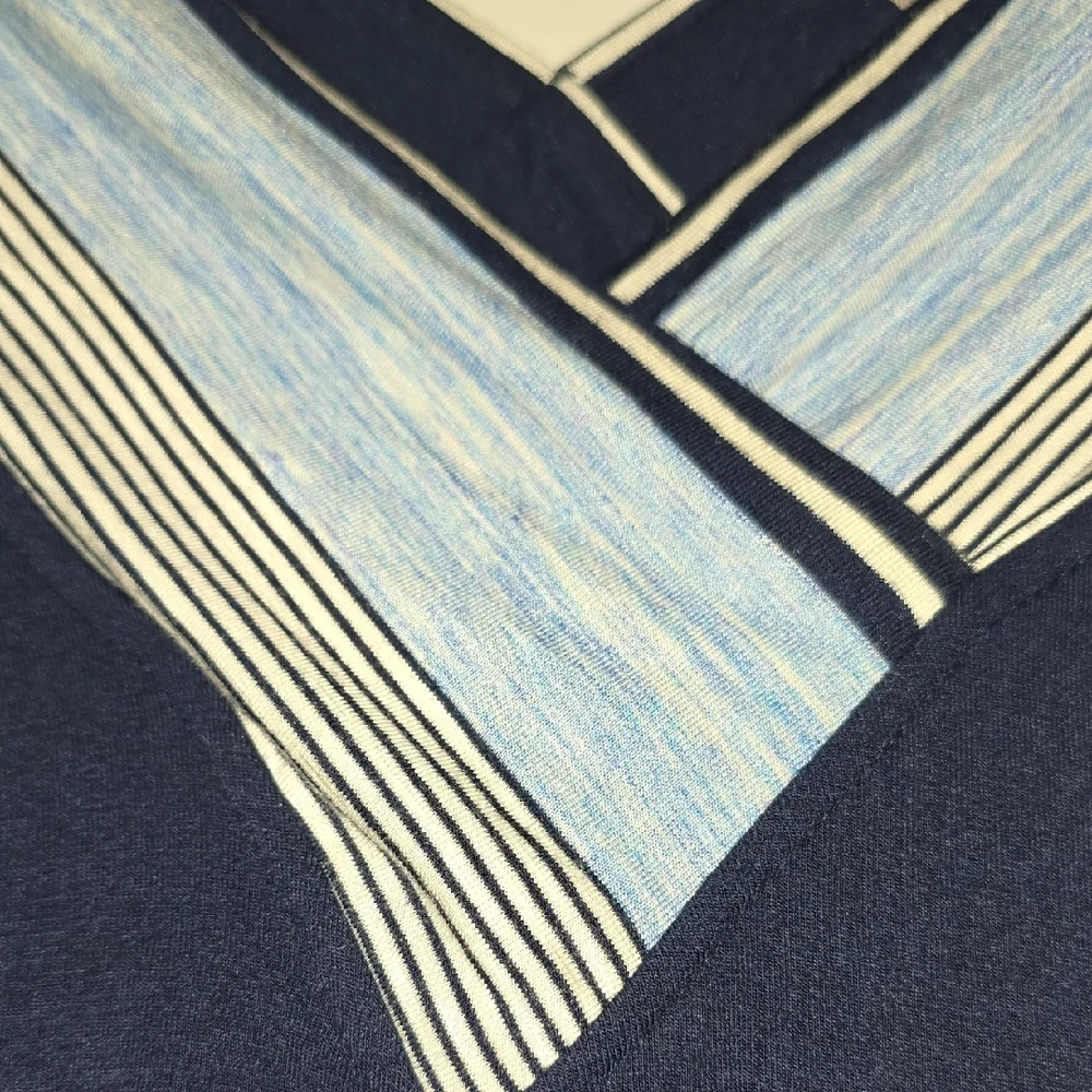 Chicos Navy & Light Blue Super Soft Top - Picture 14 of 16